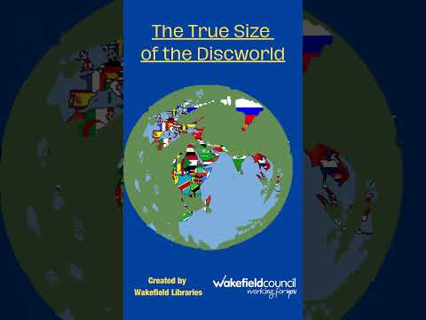 The True Size of Discworld #TerryPratchett #fantasy #mapping #maps #shorts #libraries