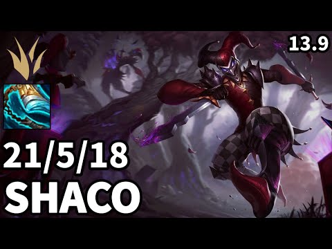 Shaco Jungle vs Nidalee - KR Master  | Patch 13.9