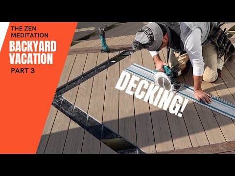 Installing Composite Decking on an Angle With a Cool Inlay - TZMBV PART 4