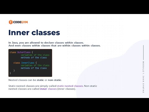 Java Inner Classes Codegym University Course