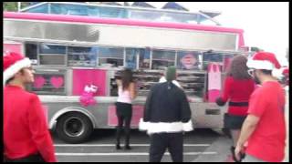 Babys Badass Burgers at some moving Santa Claus event in downtown LA