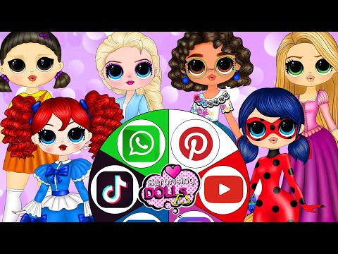 Charming, Ladybug, Poppy Playtime, Elsa ✨ Social Networks Dresses - DIY Paper Dolls