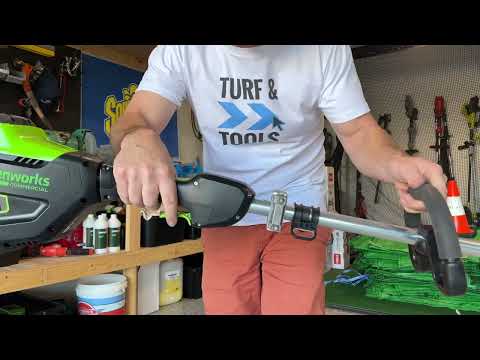 NEW 82v Greenworks COMMERCIAL Battery Line Trimmer. I gave it a shot...