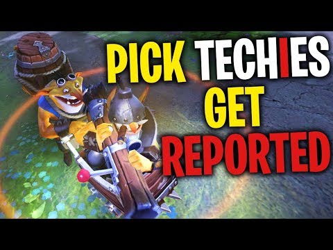 Pick Techies Get Reported - DotA 2 Funny Moments