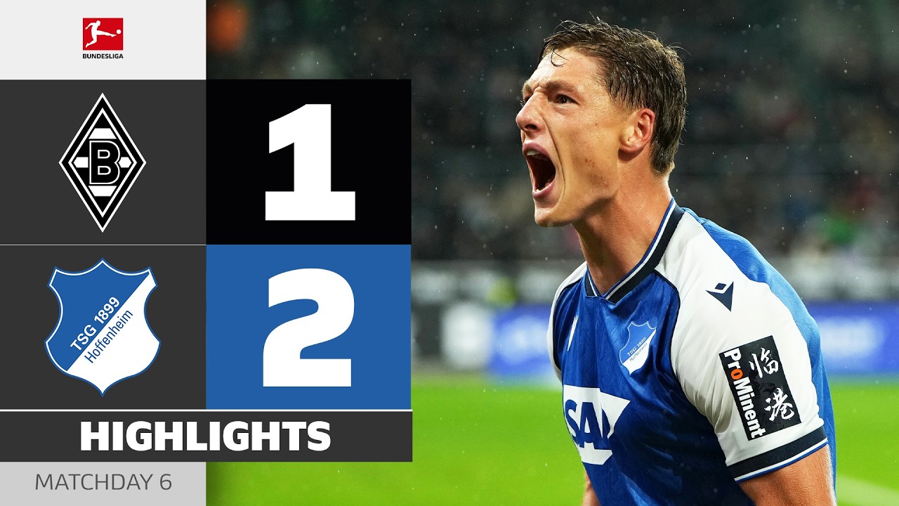 Hoffenheim Edge Past Gladbach! | BORUSSIA M'GLADBACH - HOFFENHEIM | Highlights | MD 6 – Bundesliga