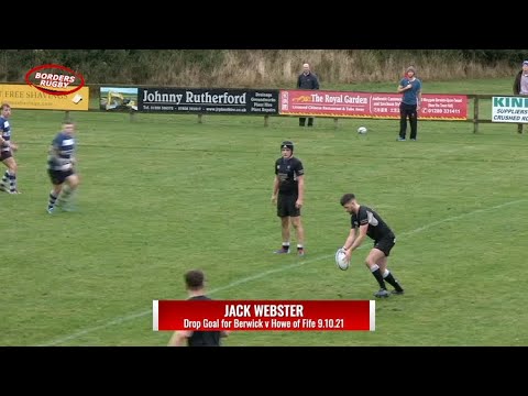 ALI GRIEVE OF BERWICK HAS A POP AT JACK WEBSTER FOR DROPPING A GOAL FOR BERWICK v HOWE OF FIFE!