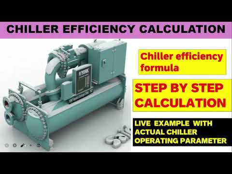 Chiller efficiency calculation | COP- Coefficient of performance | Step by step explanation in HINDI
