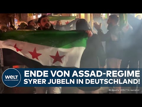 STURZ VON ASSAD: Syrer feiern in Deutschland! Ende von Regime sorgt für Jubel und Autokorsos