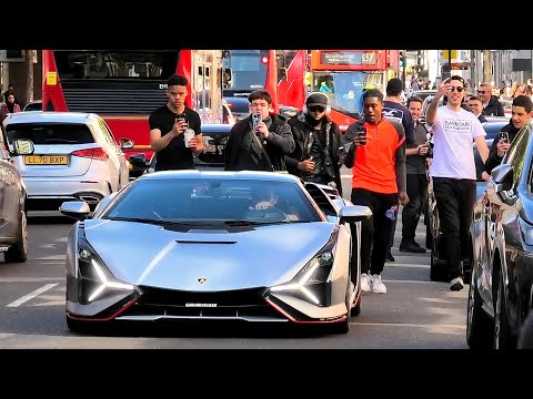 $4Million Lamborghini SIAN SHUTS DOWN streets of Central London!