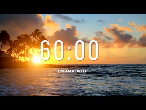 MOST RELAXING One Hour Timer With Beautiful Ocean Sunset