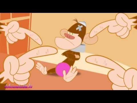 5 Scimmiette saltavano sul letto - Canzoni per bambini in italiano di DolciMelodie.tv