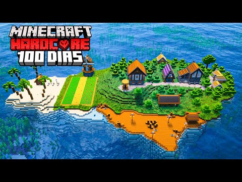 SOBREVIVI 100 DIAS EM UMA ILHA DESERTA NO MINECRAFT HARDCORE