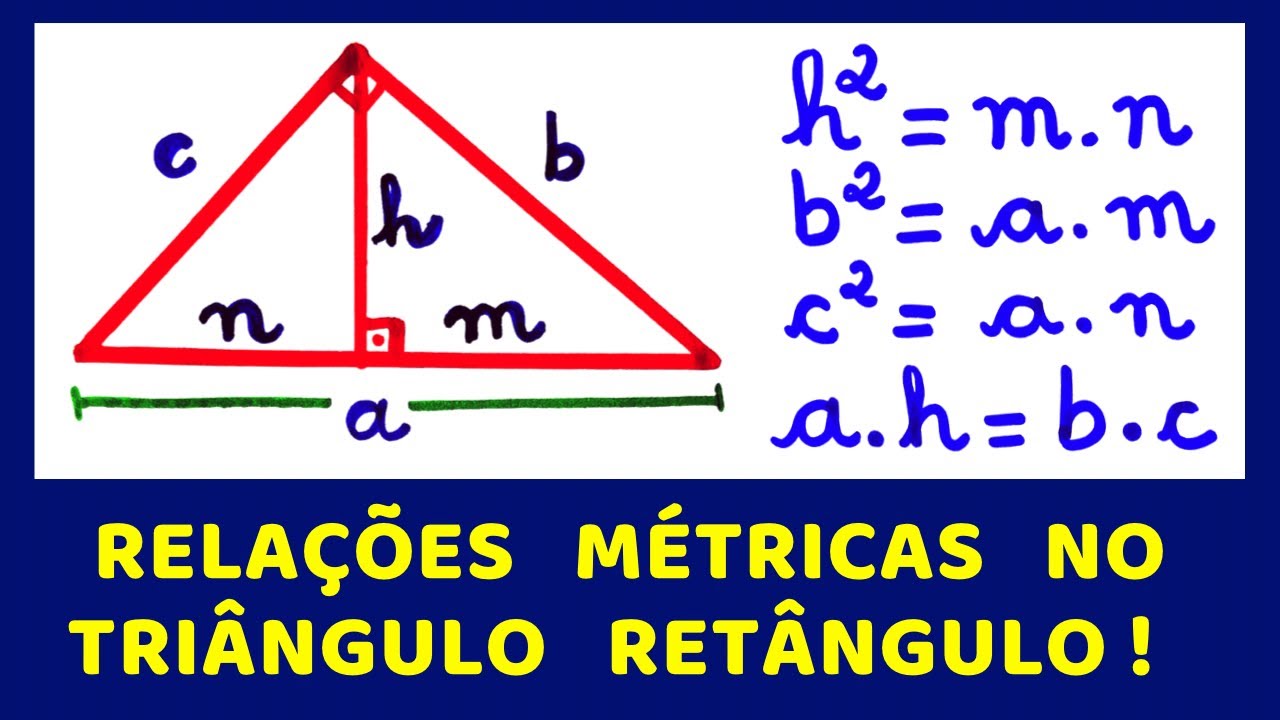 🤔VOCÊ SABE COMO USAR AS RELAÇÕES MÉTRICAS NO TRIÂNGULO RETÂNGULO ? 📚🚀