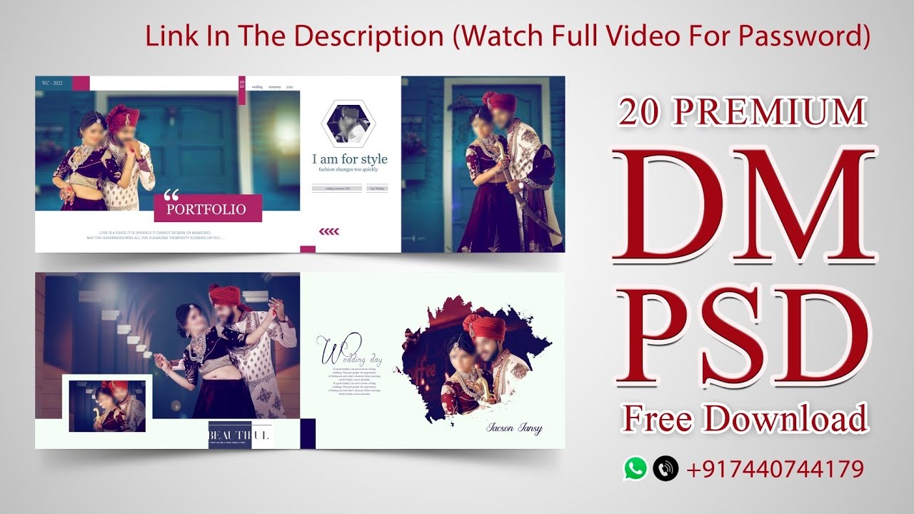 20 Premium DM PSD Free Download ||Creative DM || Couple Album @AshikAlbums