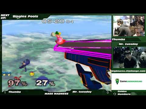 Mass Madness 20 SSBM - Mr. Tuesday (Marth) vs. Thumbs (Peach) - Melee Pools