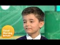 10-Year-Old Beats His Own Record and Recites Pi to 258 Places | Good Morning Britain