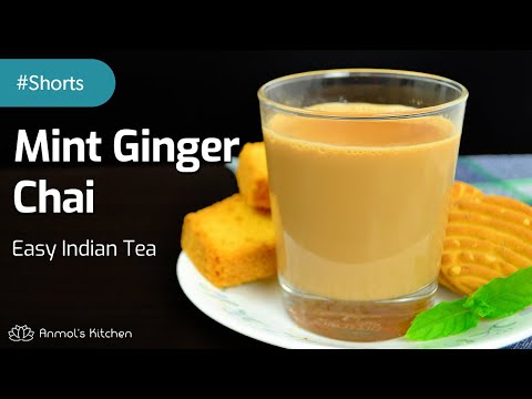 MINT & GINGER CHAI Recipe #Shorts | Adrak Pudina Chai | Indian Masala Chai Tea Latte | AnmolsKitchen