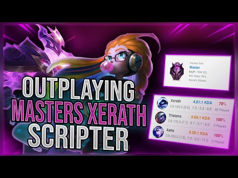 I BEAT THE RANK #1 XERATH SCRIPTER!!