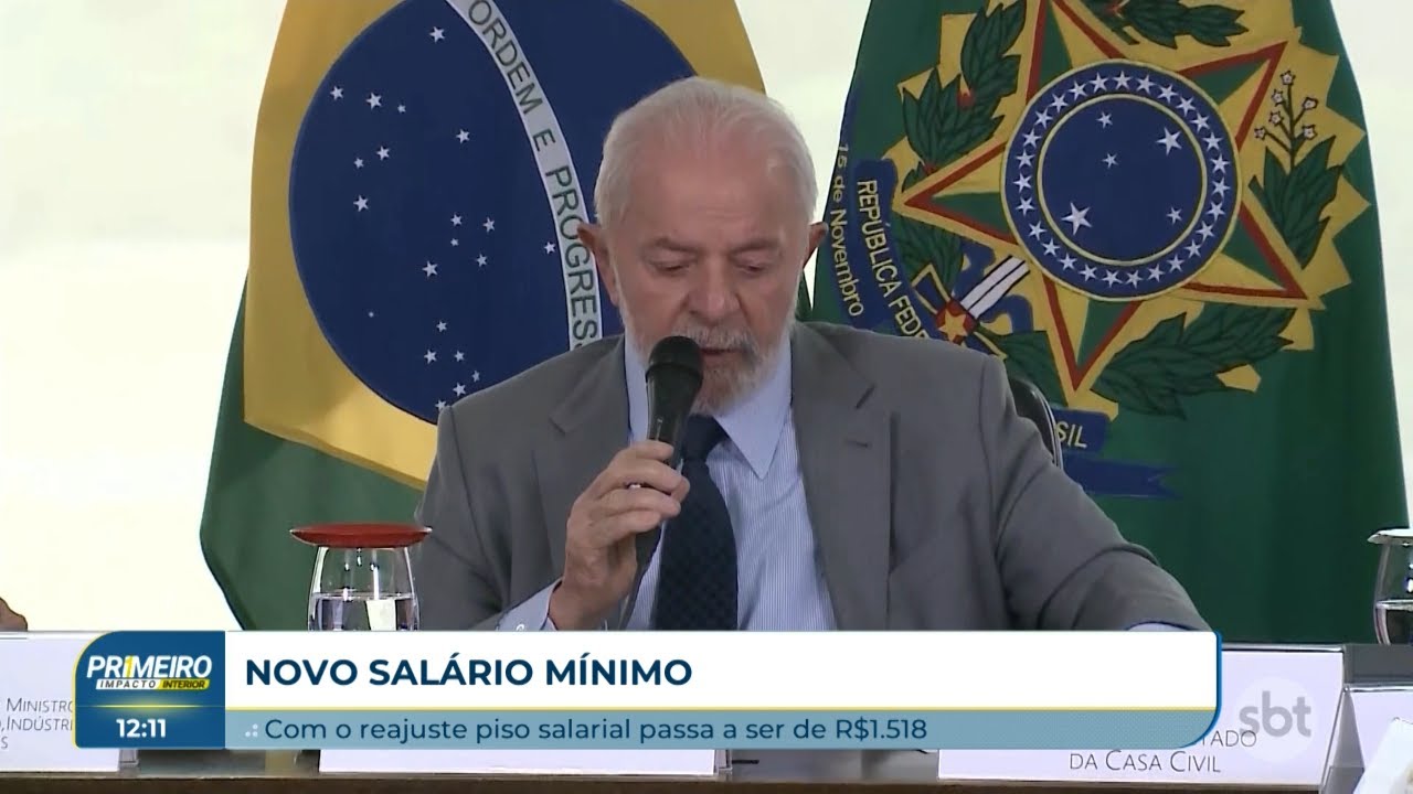 Novo valor do salário mínimo será de R$ 1.518