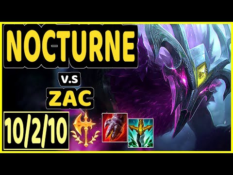 LUROX (NOCTURNE) vs ZAC - 10/2/10 KDA JUNGLE GAMEPLAY - EUW Ranked GRANDMASTER