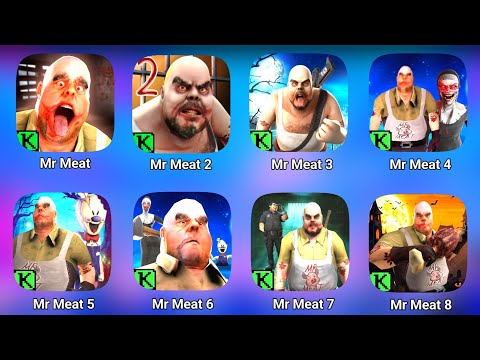 Mr Meat 1, 2, 3, 4, 5, 6, 7 & 8 Full Gameplay || New Mr Meat Game 3 | Ice Scream Mod 8 | Mod