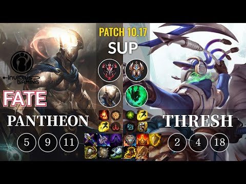 IG Fate Pantheon vs Thresh Sup - KR Patch 10.17