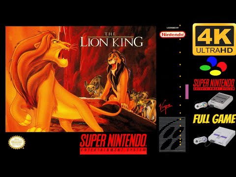 The Lion King | SNES | 4K60ᶠᵖˢ UHD🔴| Longplay Walkthrough Playthrough Full Movie Game