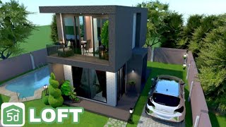 Modern House with Loft Bedroom - Planner 5D (Android) Speed build | Ay