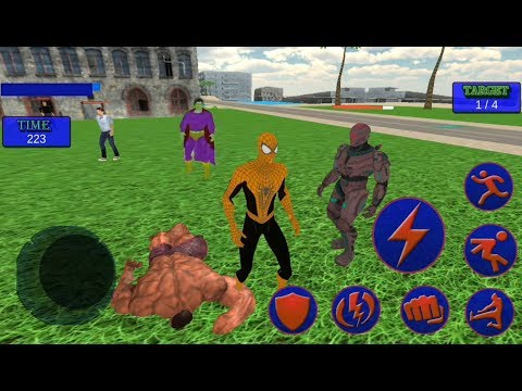 Flying Spider City Villains Battle | Spider Hero Vs Superhero Monster Villains - GamePlay