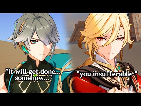 just Alhaitham and Kaveh being themselves 😭 [all Alhaitham x Kaveh moments in 6.1 Sumeru Event]