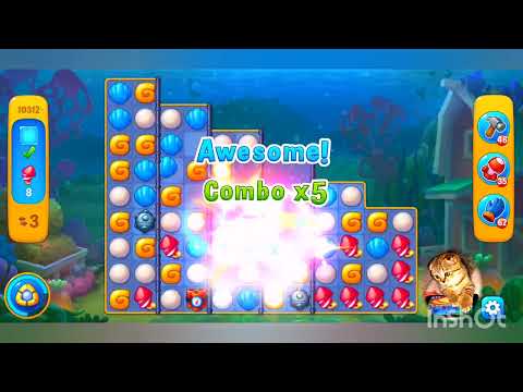 Fishdom,10312 level,no Booster-10312 уровень,без бустеров.