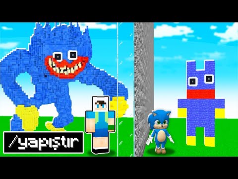 BEBEK SONİCİ YAPI KAPIŞMASINDA HUGGY WUGGY İLE TROLLEDİM - ⚠️ Minecraft