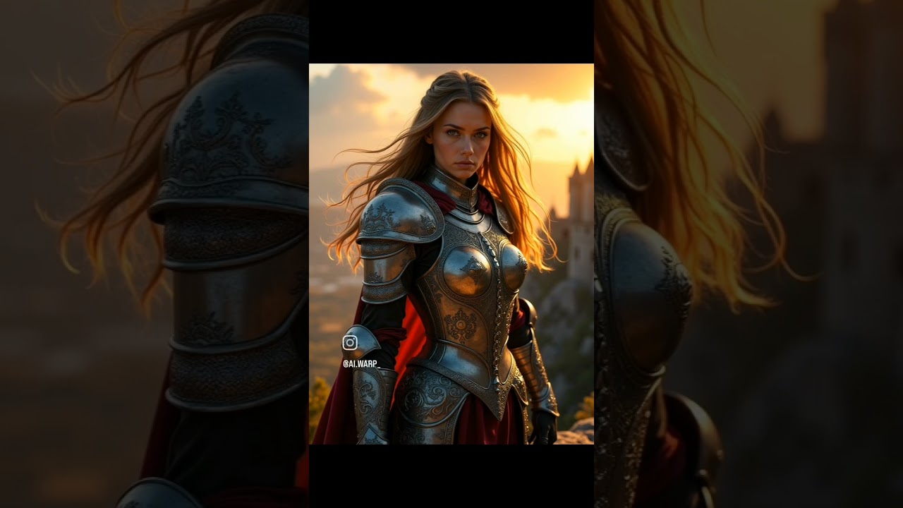 Medievil Female Warrior with Epic Armor #medieval #warriors #warrior #epic #ai #aiart #girl #girls