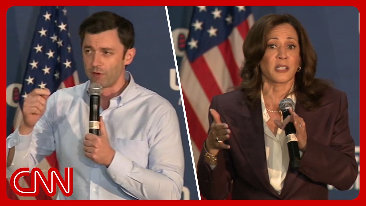 Kamala Harris campaigns with Senator Jon Ossoff in Atlanta