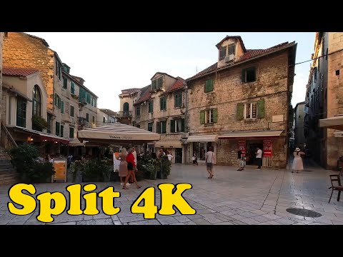 Split Croatia Evening and Night Walking Tour [4K]