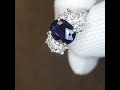 Buy Exquisite Royal Blue Sapphire and Diamond Engagement Ring