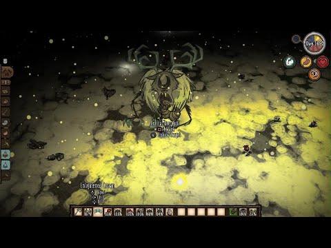 Don't Starve Together: Console Edition- Crystal deerclops boss fight