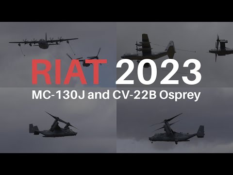 USAF C130 & V22 Refuelling Demo - RIAT 2023 [4K]