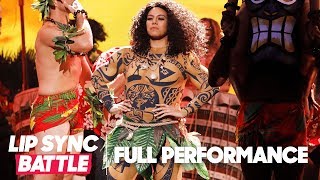Fifth Harmony's Dinah Jane Channels Dwayne "The Rock" Johnson for “You’re Welcome” | Lip Sync Battle