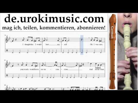 Blockflöte G. Lernen Rihanna Sledgehammer Teil#2 Blockflötenunterricht Noten Schule Lied Lehrer