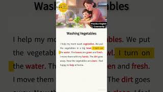 English Listening Practice – Washing Vegetables | Short English Story with Subtitles