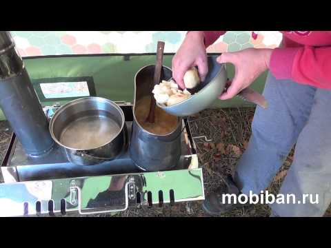 Водный поход. Готовим суп на печи Согра в МБ-10