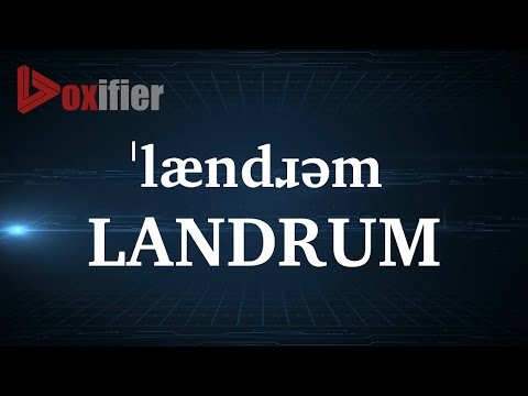 How to Pronunce Landrum in English - Voxifier.com