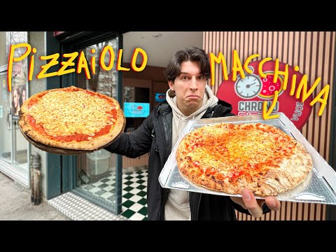 Pizza del distributore automatico VS una pizza media a Milano