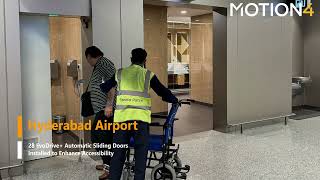EvoDrive+ tolóajtó automatikák az indiai Hyderabad nemzetközi repülőtéren