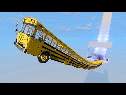 Super long bus high freaky jump