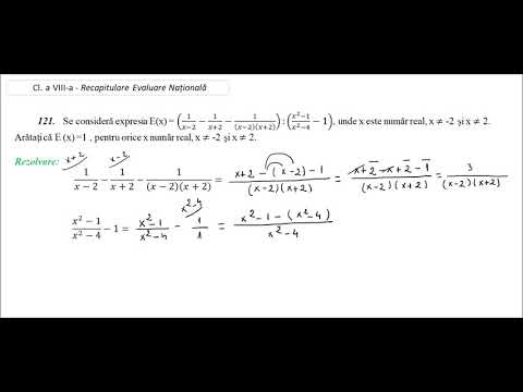 Cl a VIII-a - Recapitulare E N - pb. 121 - Se consideră expresia E(x)=       Model MEN Test 2 - 2020