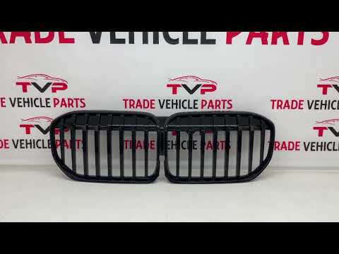 Fits BMW 7 Series G11 G12 LCI 2019- Front Kidney Grilles Single Slats Gloss Black video