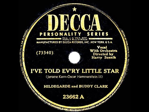 1946 Hildegarde & Buddy Clark - I’ve Told Every Little Star