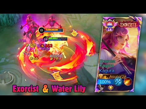Two Matches!! Kagura Exorcist & Water Lily with Flameshot ☂️🔥 | Mobile Legends